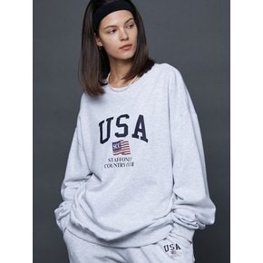 USA SWEATSHIRTS (MELANGE WHITE)