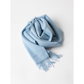 Fringe wool muffler (Sky blue)