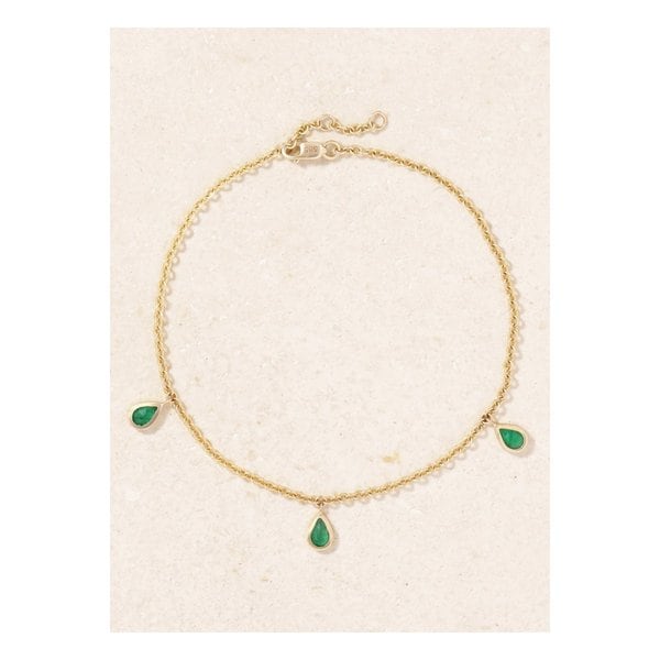 42 선즈 14k 골드 에메랄드 앵클릿 1647597331282712