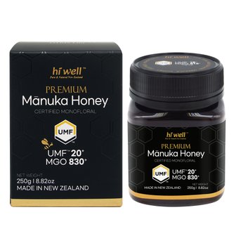 하이웰 프리미엄 마누카 꿀 UMF 20+ 250g 1개 뉴질랜드 마누카꿀 MANUKA HONEY 마누카 허니