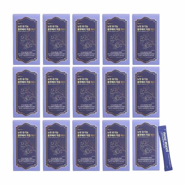 [최저가찬스] 뉴밋 유기농 블루베리 NFC 착즙 15박스(210포)