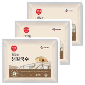 CJ 이츠웰 맛있는 생칼국수 1kg x 3개