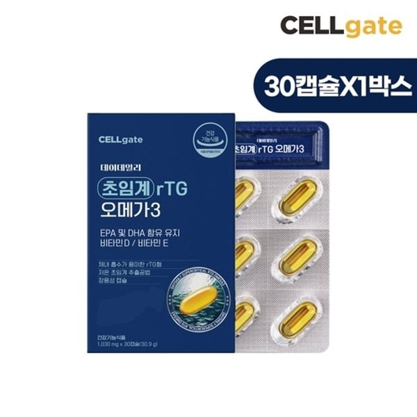 데이데일리 초임계 rTG 오메가3 1030mg EPA DHA 30캡슐 X 1박스