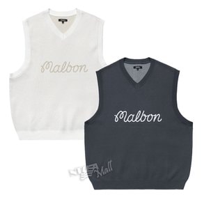 [정품]말본 골프 남성 베스트 조끼 MALBON NETTLE KNIT VEST