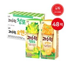 과수원 190ml 청포도 24팩 + 오렌지 24팩 / 과일주스