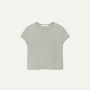 Crop Jersey Top Gray Melange
