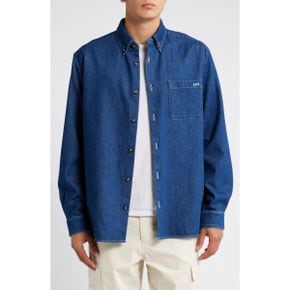 5051890 A.P.C. Mathias Organic Cotton Denim Button-Down Shirt