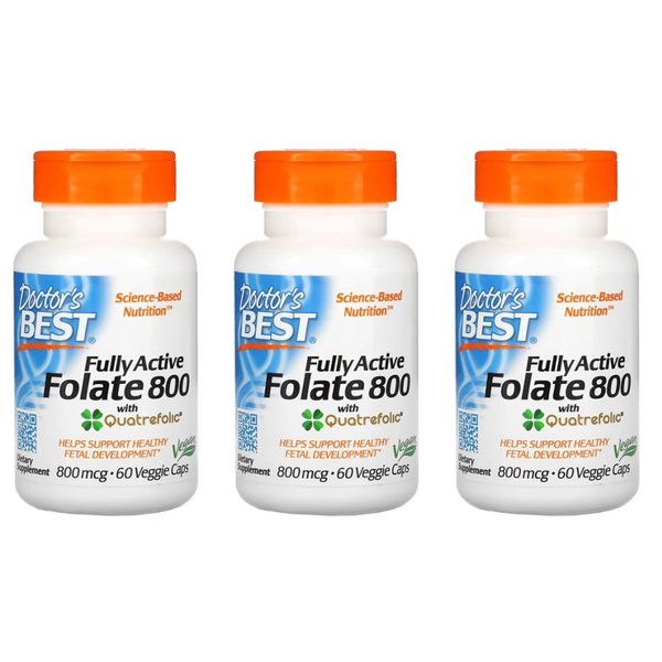 닥터스 베스트 활성형 엽산 800 풀리 액티브 폴레이트 800mcg 엽산 60베지캡슐 X 3통