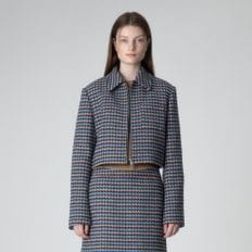 2-way Crop Check Jacket in Multi VW2AJ089-7E