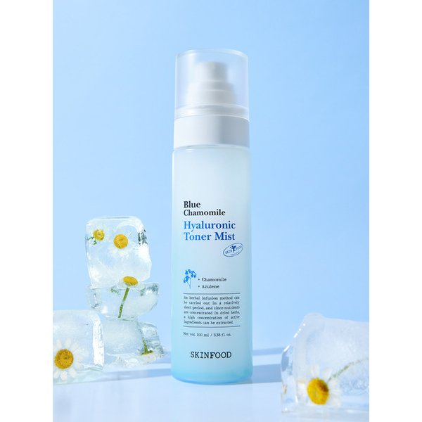 NEW 블루 캐모마일 히알루로닉 토너 미스트 100ml 1개 +(증정) 블루 마스크 시트 5매입