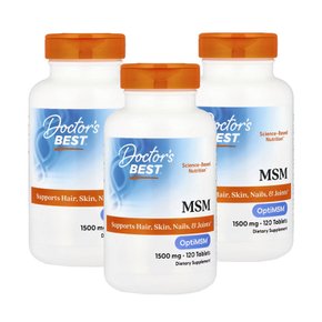 MSM 식이유황 옵티 엠에스엠 OptiMSM 1500mg 120정 X 3통