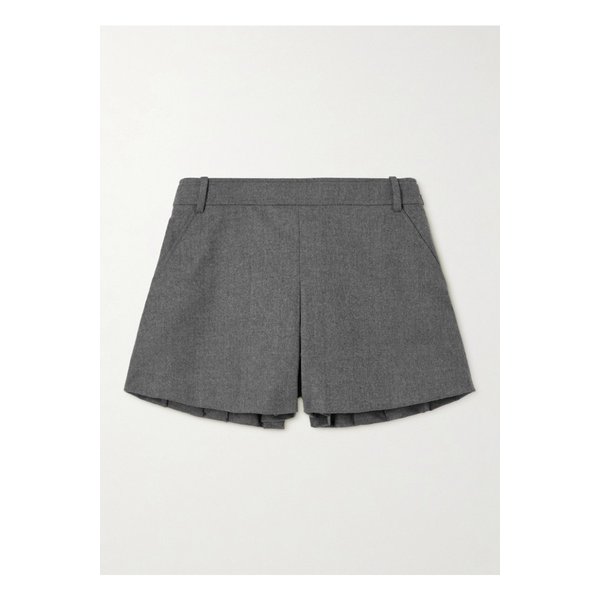 플리츠 브러시드 울 트윌 쇼츠 그레이 1647597337316458