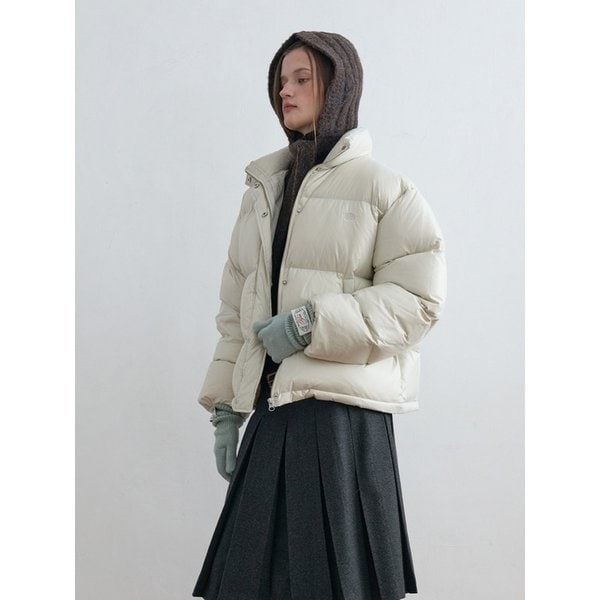 Soft Glow Puffer Jacket Ash Beige
