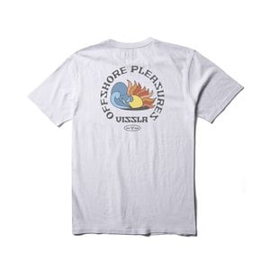 비슬라 Offshore Pleasures SS PKT Tee-WHT