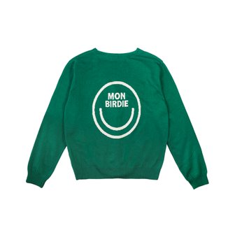 몽버디골프 SMILE V-NECK GOLF CARDIGAN 몽버디 스마일컬러 가디건_GREEN