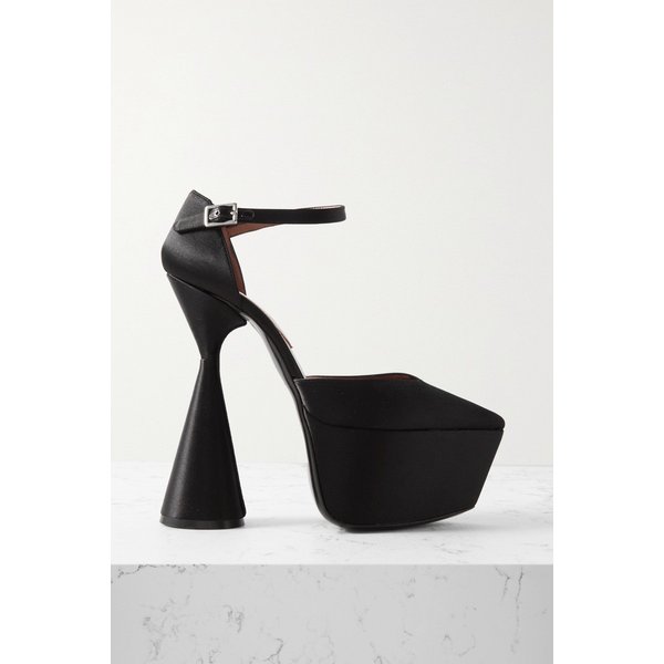 다코리 레인 새틴 플랫폼 펌프스 블랙 1647597288866042