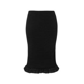 MERMAID FRILL SKIRT-BLACK