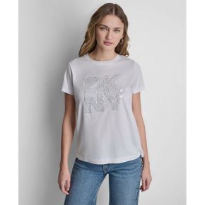 진 우먼 Short-Sleeve Crewneck 티셔츠 - 화이트 실버 클리어 26580998 1390556