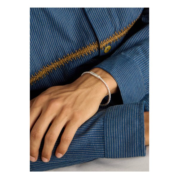 스털링 실버 비즈 브레이슬릿 11g 실버 46376663162913253