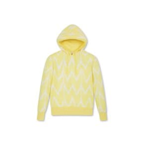 Women Zip-zag Knit Hoodie_WWWAW24709YEL