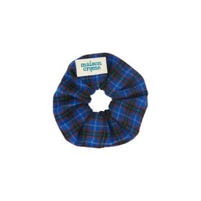 Check flannel Scrunch _ Cobalt Blue