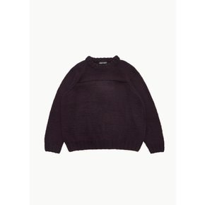 케이시케이시 24FW CASEY CASEY MIX STITCH JUMPER, BLACKBERRY