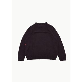 케이시케이시 24FW CASEY CASEY MIX STITCH JUMPER, BLACKBERRY