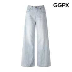사선 큐빅 와이드 데님 팬츠 (GP5PT031F)