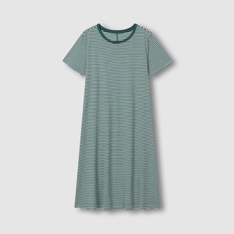 JAJU 여 소프트 반팔 파자마 원피스 J206203067046