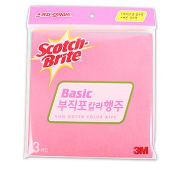  3M 베이직 부직포 칼라행주 3P 주방아이템