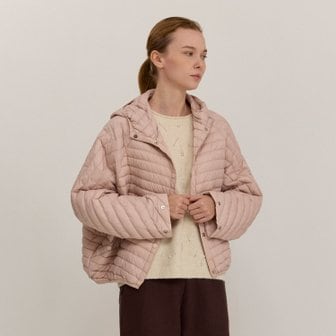 신세계라이브쇼핑 [플리츠미] 스트라이프 퀼팅 후드 다운 자켓_EDJKW125062