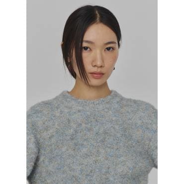 샵아모멘토 아모멘토 24FW MIX BOUCLE CROP KNIT (3COLORS)