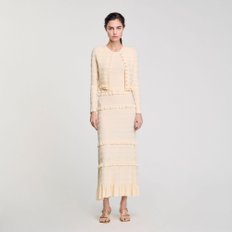 산드로 [25SS 미드시즌세일 30%] 러플 디테일 가디건 SF25S3FRGD991