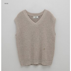 (VT-0261)BOUCLE OVERFIT KNIT VEST