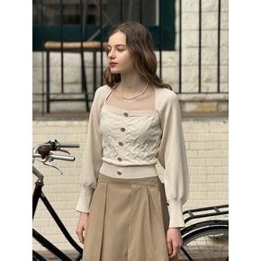 [24SS]Matilda Ivory knit Bolero set