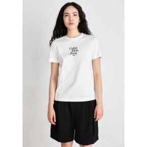 4763306 Calvin Klein FONT GRAPHIC REGULAR TEE - Print T-shirt bright white