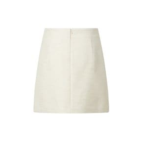 [23SS] Ivory Minimal Tweed Skirt JSSK3B900I1