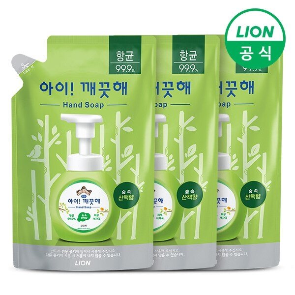 아이깨끗해 핸드워시 숲속산책 리필 450ml 3개
