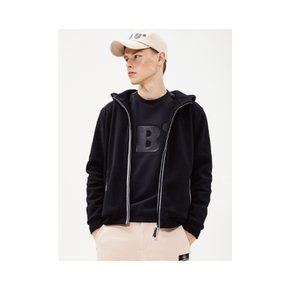 FLEECE HOOD ZIP-UP_BK