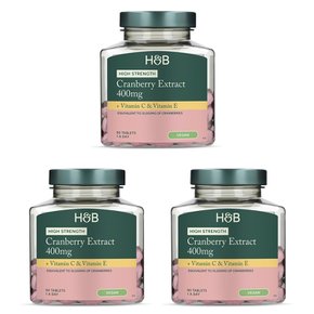 Holland & Barrett 홀랜드앤바렛 크랜베리 추출물 400mg 비타민C E 하이스트렝스 90정 3개