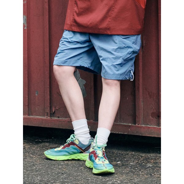[UNISEX] NYLON RIPSTOP MULTI CARGO SHORTS (BLUE)