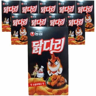 농심 닭다리 핫숯불바베큐 66g 10입