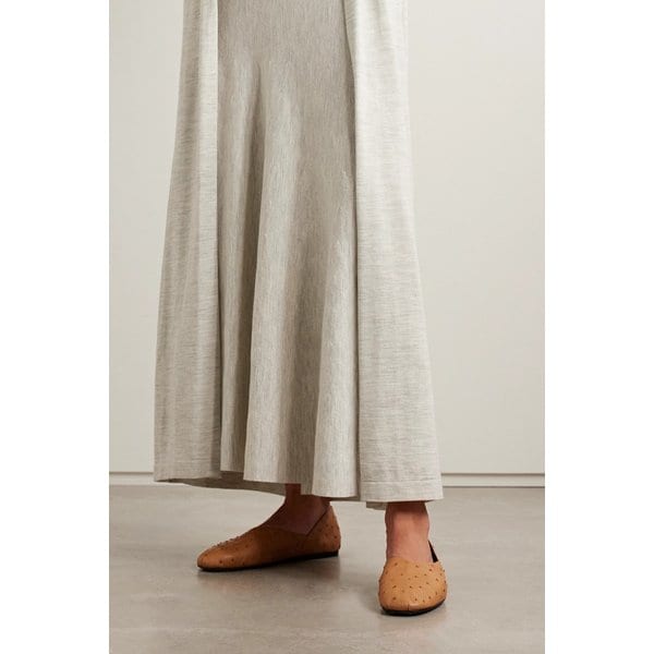 케이트 제인 타조가죽 플랫 슈즈 46376663162984226