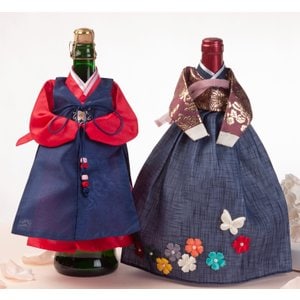 메리플라워 와인커버 한복 술병주머니 와인선물포장 외국인선물 한국기념품