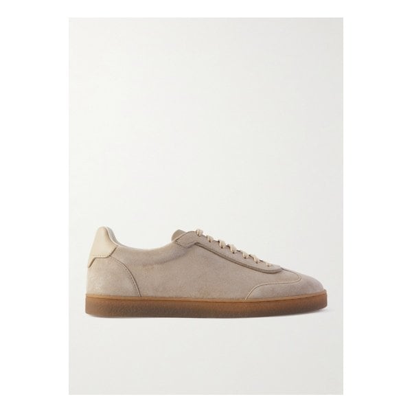 브루넬로쿠치넬리 가죽 트리밍 스웨이드 스니커즈 브라운 46376663162896163