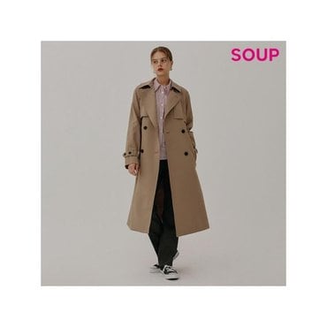 SOUP 벨티드 더블버튼 롱 트렌치코트 SA9BB82_P370131465