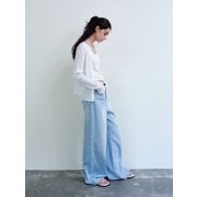 TIR BELTED LOOSE FIT DENIM_LIGHT BLUE