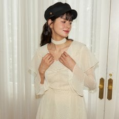 Choker Chiffon Mini Dress Ivory