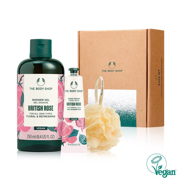 브리티쉬 로즈 바디핸드케어 세트(샤워젤+핸드크림+샤워볼)