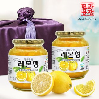 견과공장 프리미엄 과일청 선물세트 (레몬청 + 레몬청)